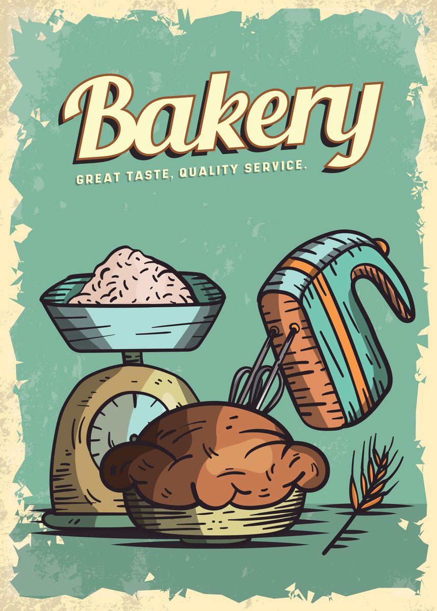 'Bakery Cake' Poster, picture, metal print, paint by David Godbehere ...