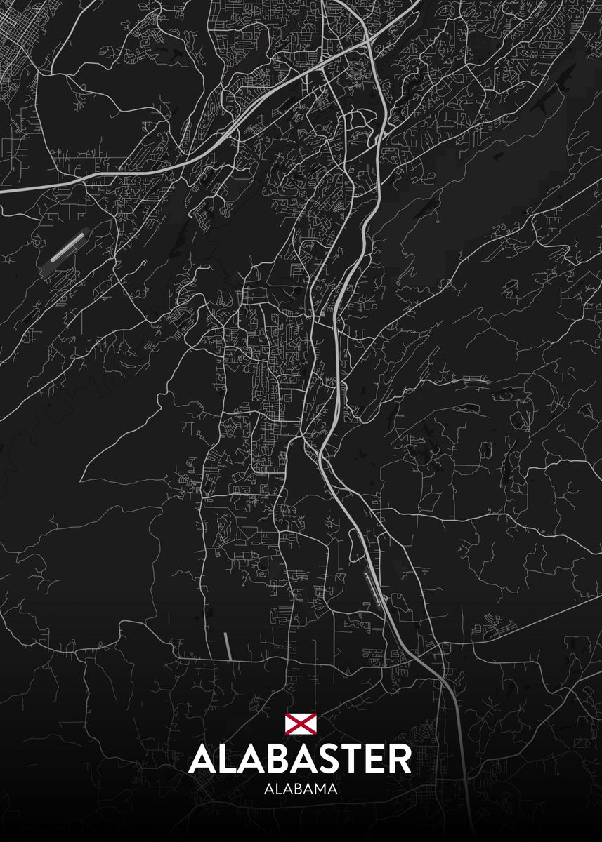 'Alabaster AL' Poster by IMR Designs Displate