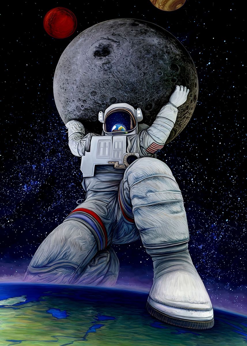 Space64 'Space 64' Poster, picture, metal print, paint by Sioux Islean | Displate