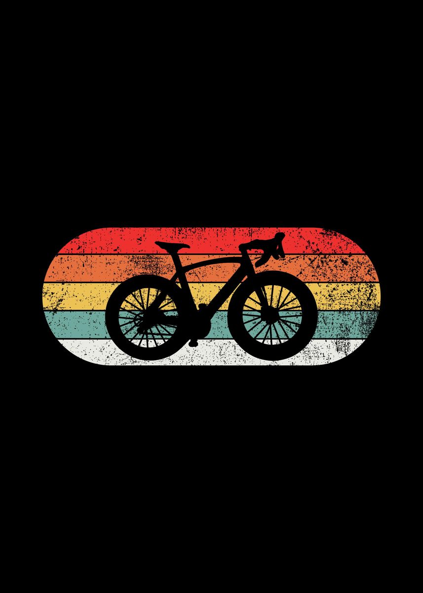 ‘Cycling Cyclist Vintage’ Poster, picture, metal print, paint by Mealla