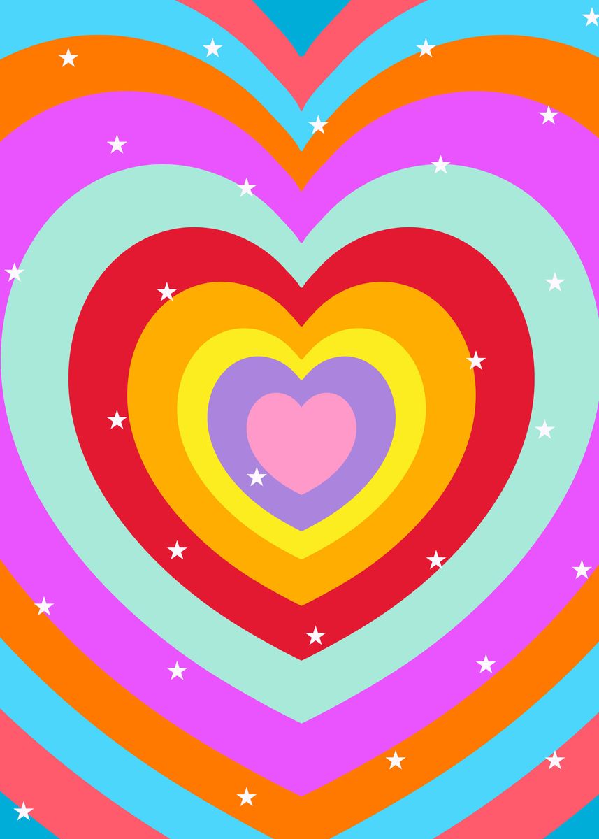 'Kidcore Heart' Poster, picture, metal print, paint by Haus and Hues ...