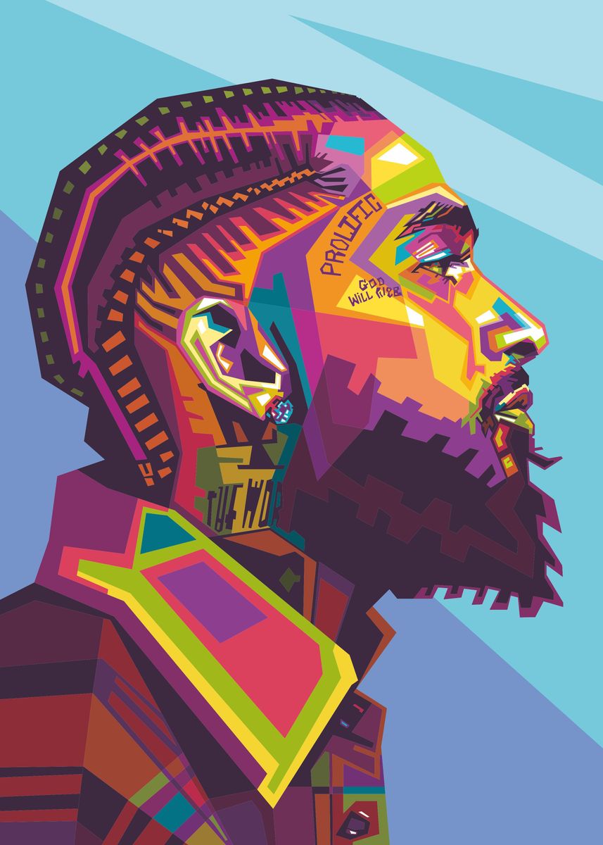 Nipsey Hussle Smoking - Long Art