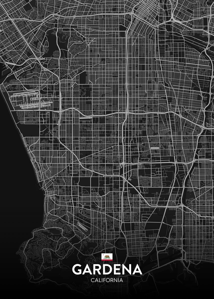 'Gardena CA' Poster by IMR Designs Displate