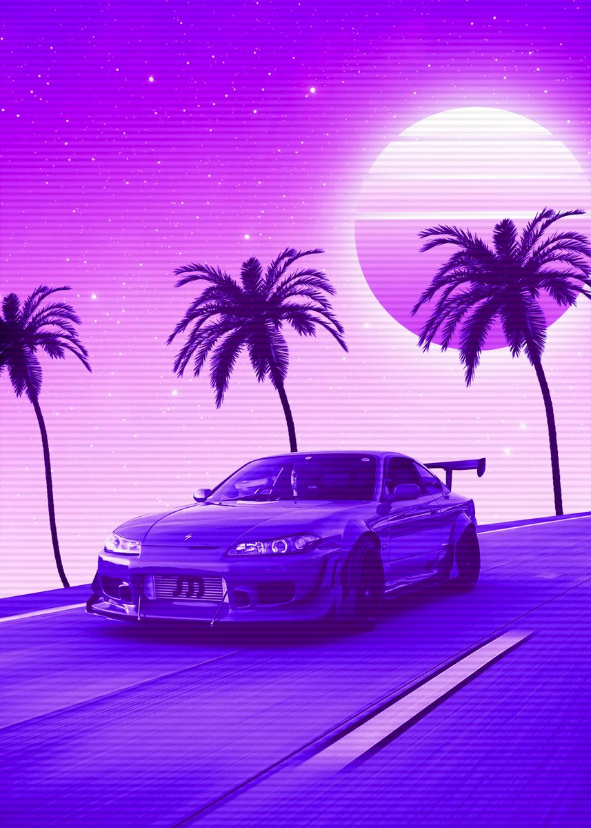 'Nissan Silvia' Poster, picture, metal print, paint by Misbahul Munir ...