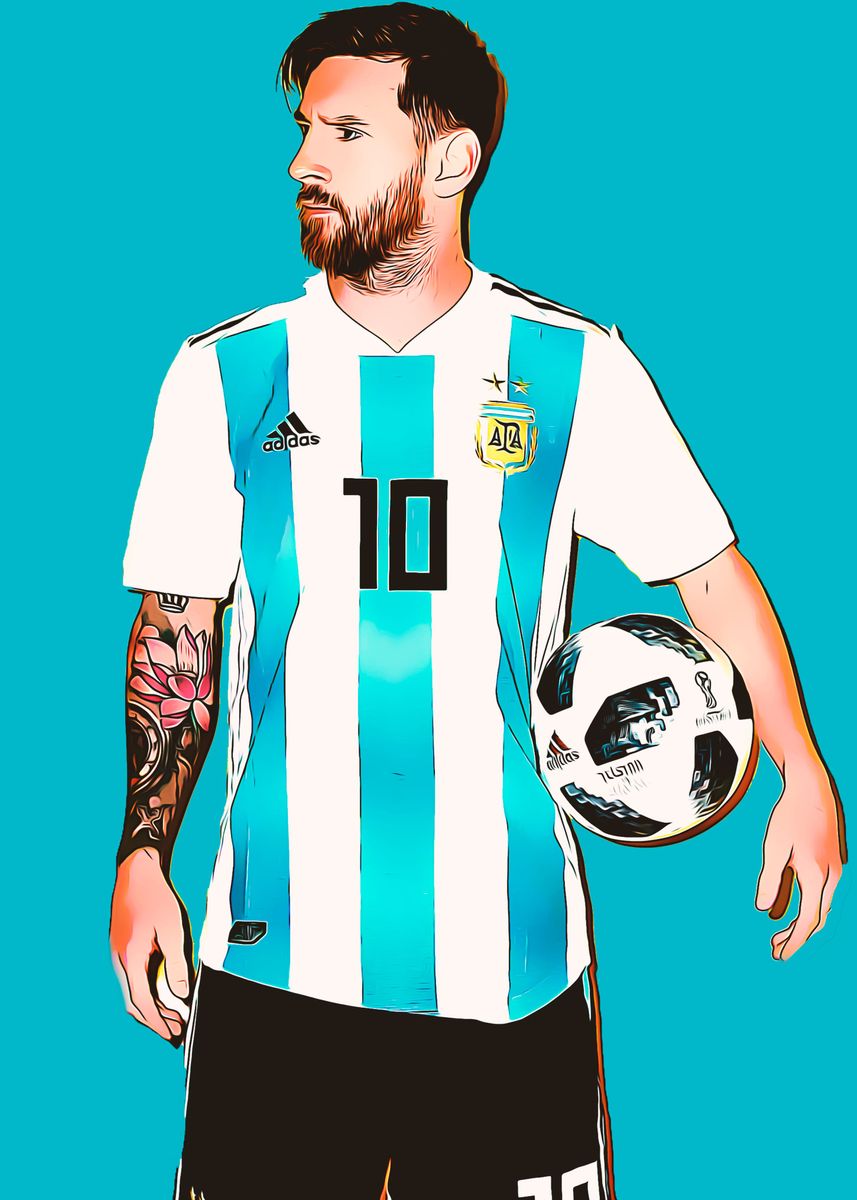 'Lionel Messi' Poster, picture, metal print, paint by Frankie RT | Displate