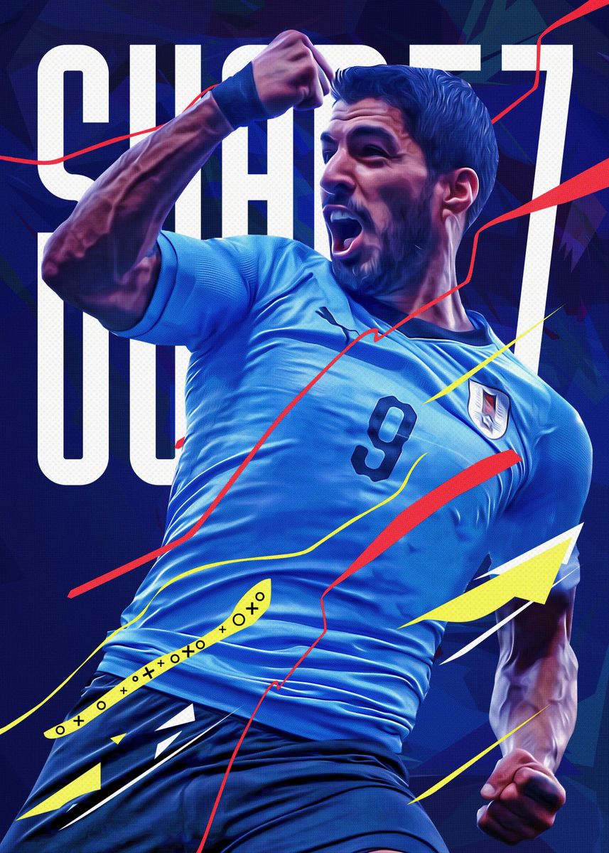 Luis Suarez Poster Atletico Madrid Poster Minimalist Suarez 