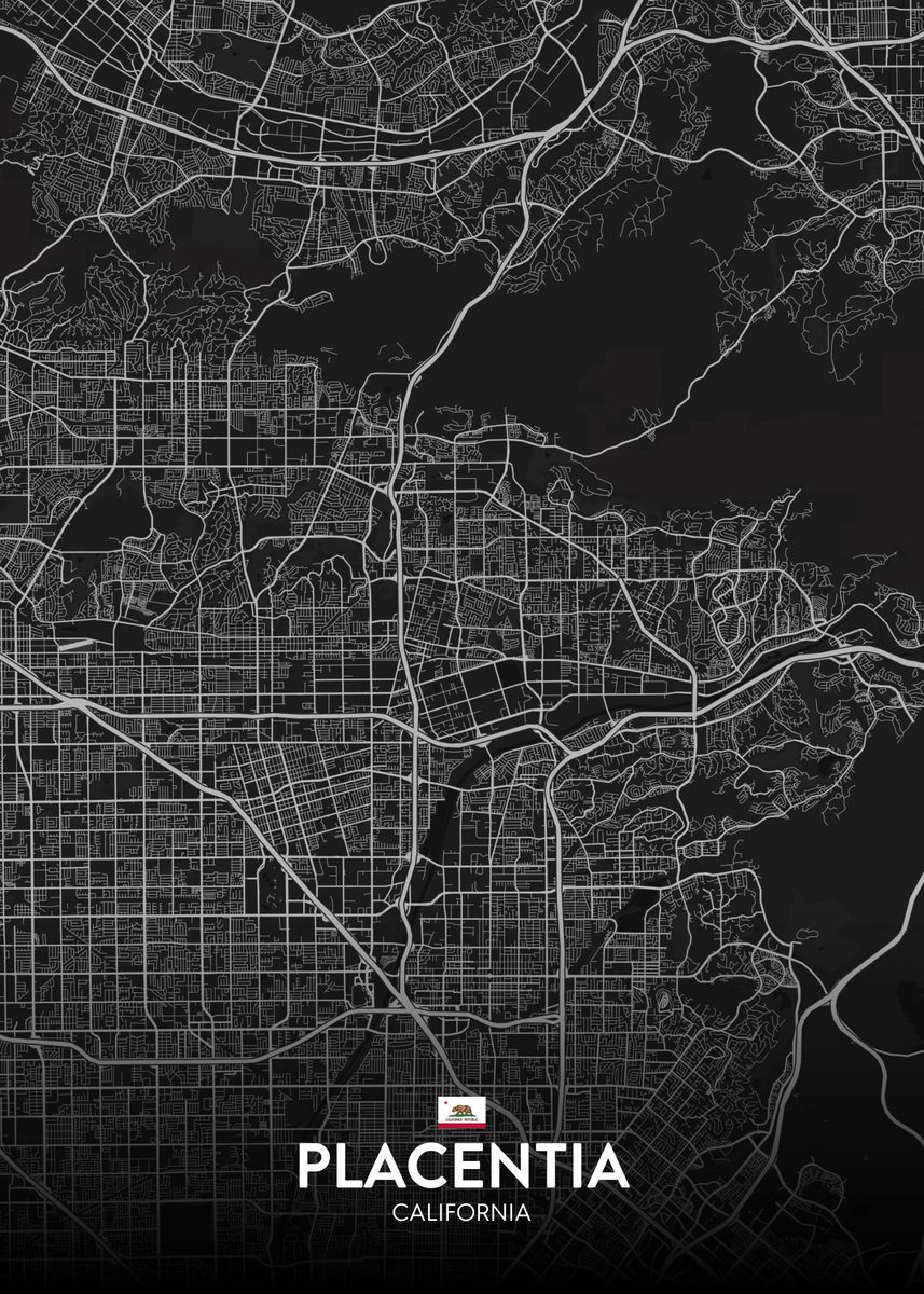 'Placentia CA' Poster by IMR Designs Displate