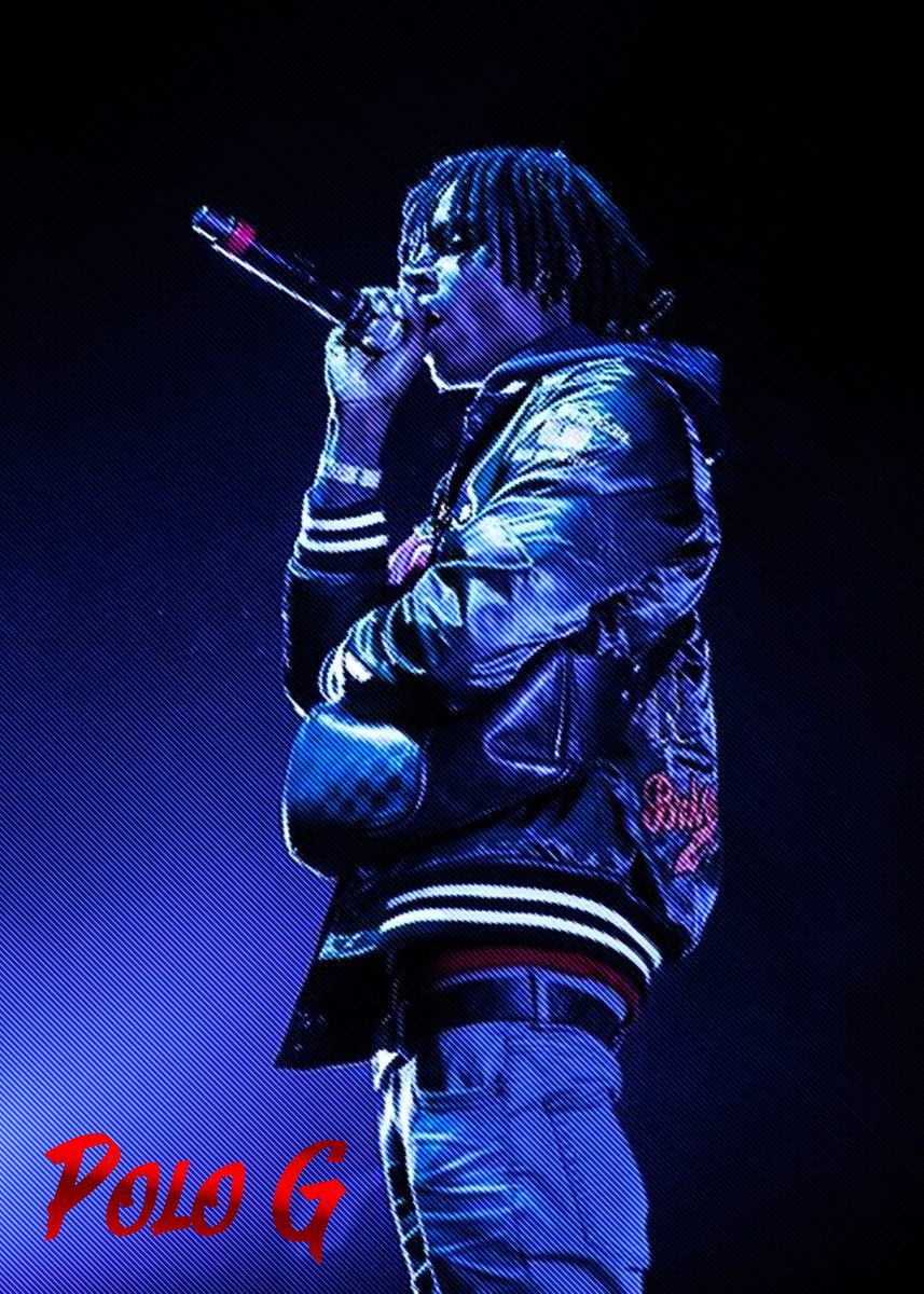'Polo G Rapper' Poster, picture, metal print, paint by Luna Studio ...