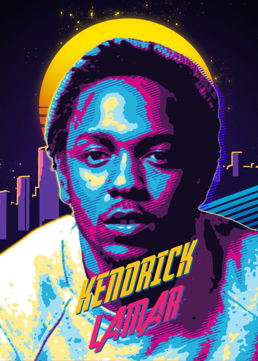 'Kendrick lamar Retro 80s' Poster by Most Popular Cult posters | Displate