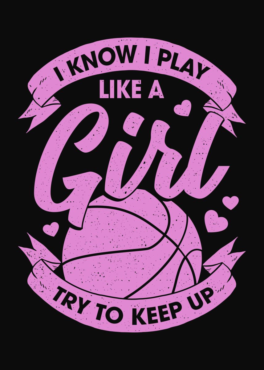 'Basketball Girl Design' Poster by Marcel Doll | Displate