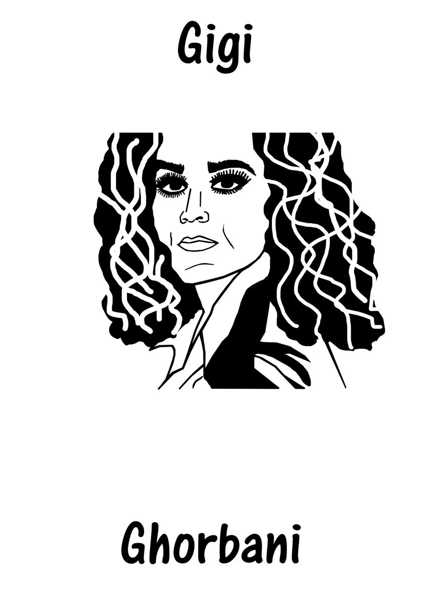 'GIGI GHORBANI' Poster by WE ART Displate