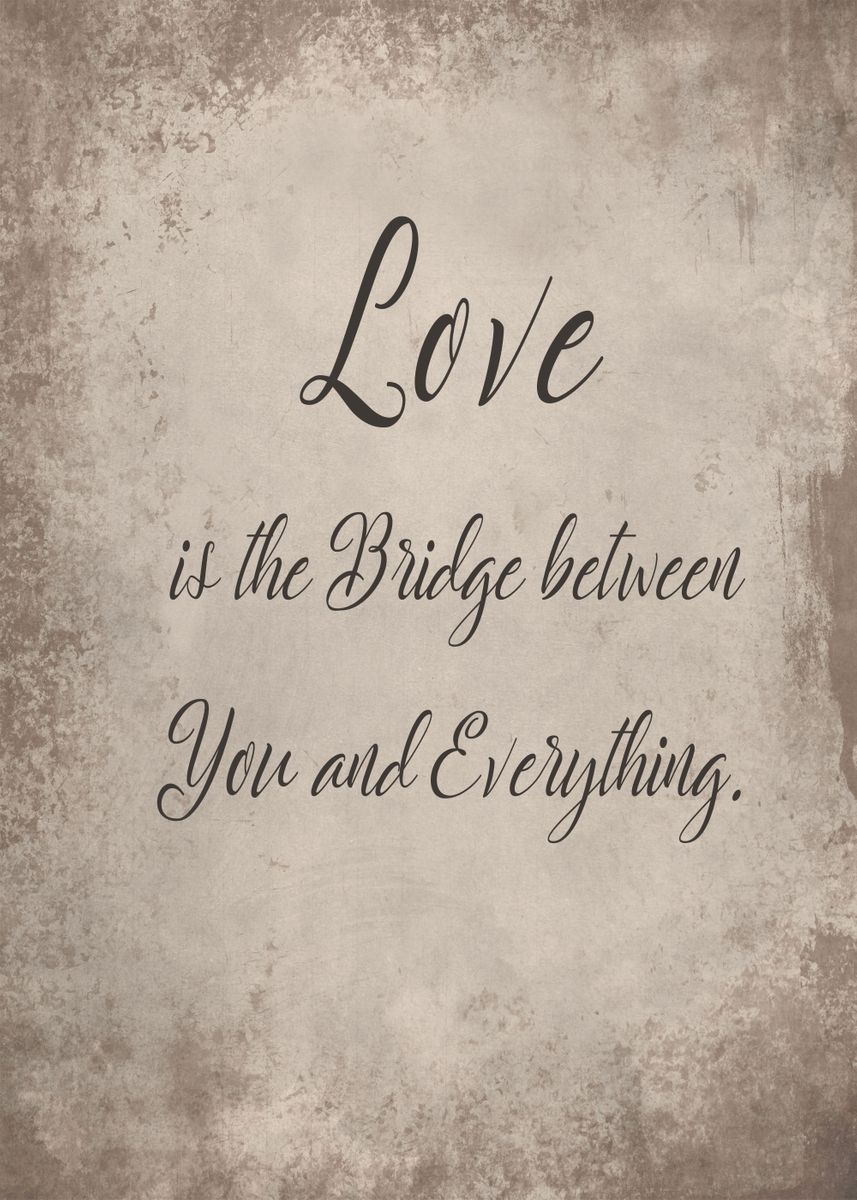 'Love is the Bridge' Poster, picture, metal print, paint by XandYart ...