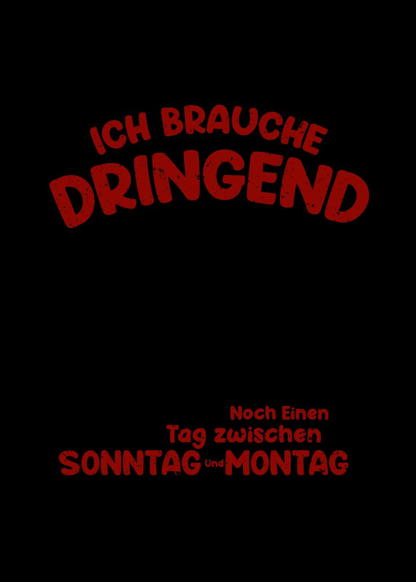 'sloth german funny design' Poster by Hexor Displate