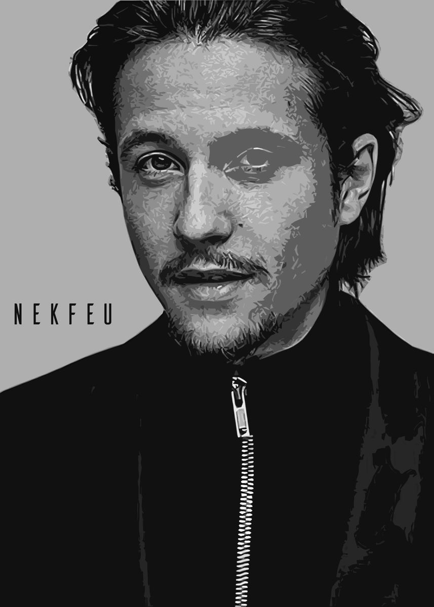 'nekfeu rapper' Poster, picture, metal print, paint by Daisuke Miftah ...