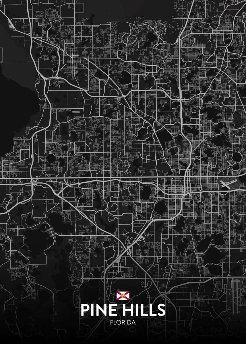 'Pine Hills FL' Poster by IMR Designs Displate