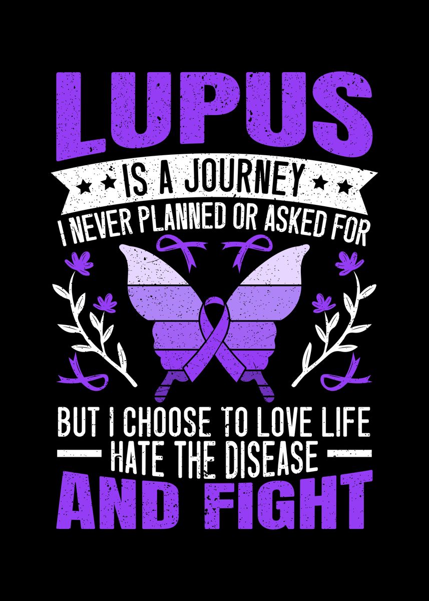 'Lupus Awareness Butterfly' Poster, picture, metal print, paint by NAO ...