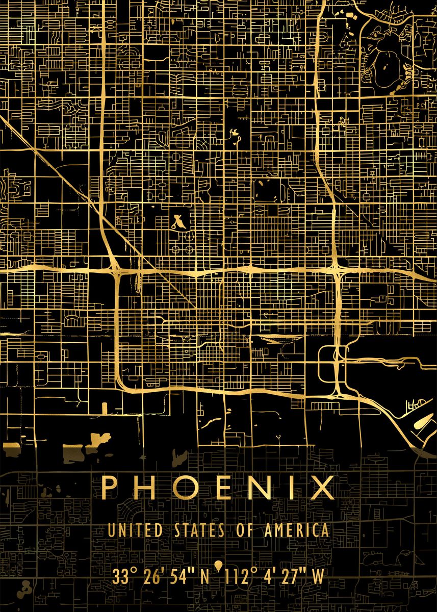 PHOENIX MAP USA Poster By Artistic Paradigms Displate 90a61810673cfb2179ef07018a4a701e 7767efe04da895c061412757258210a8 