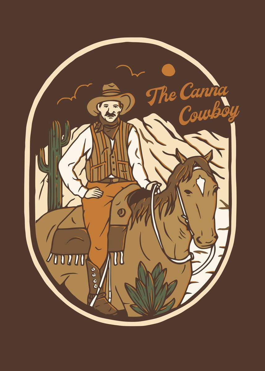 'Cannabis Cowboy' Poster, picture, metal print, paint by TerpeneTom ...