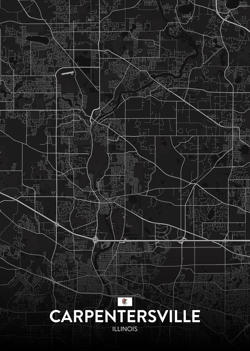 'Carpentersville IL' Poster by IMR Designs Displate