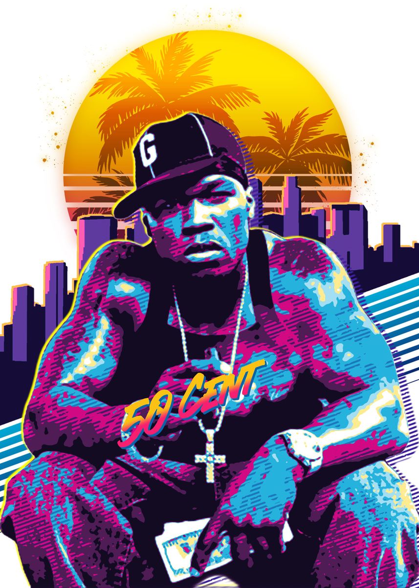 '50 cent' Poster, picture, metal print, paint by Most Popular Cult ...