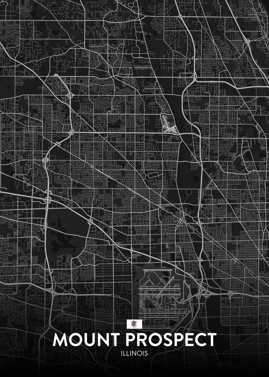 'Mount Prospect IL' Poster, picture, metal print, paint by IMR Designs | Displate