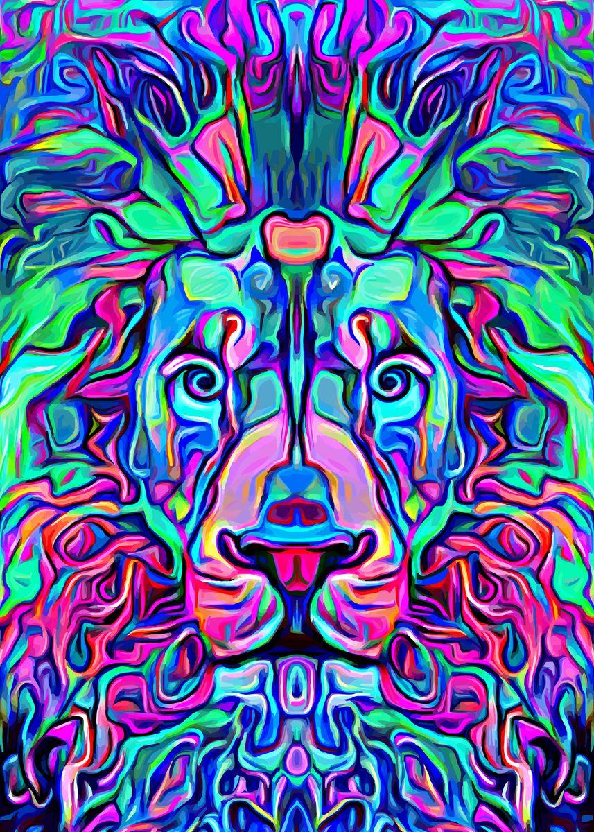 Lion Mystery' Poster by MasterHead | Displate Lion Mystery' Poster by MasterHead | Displate
