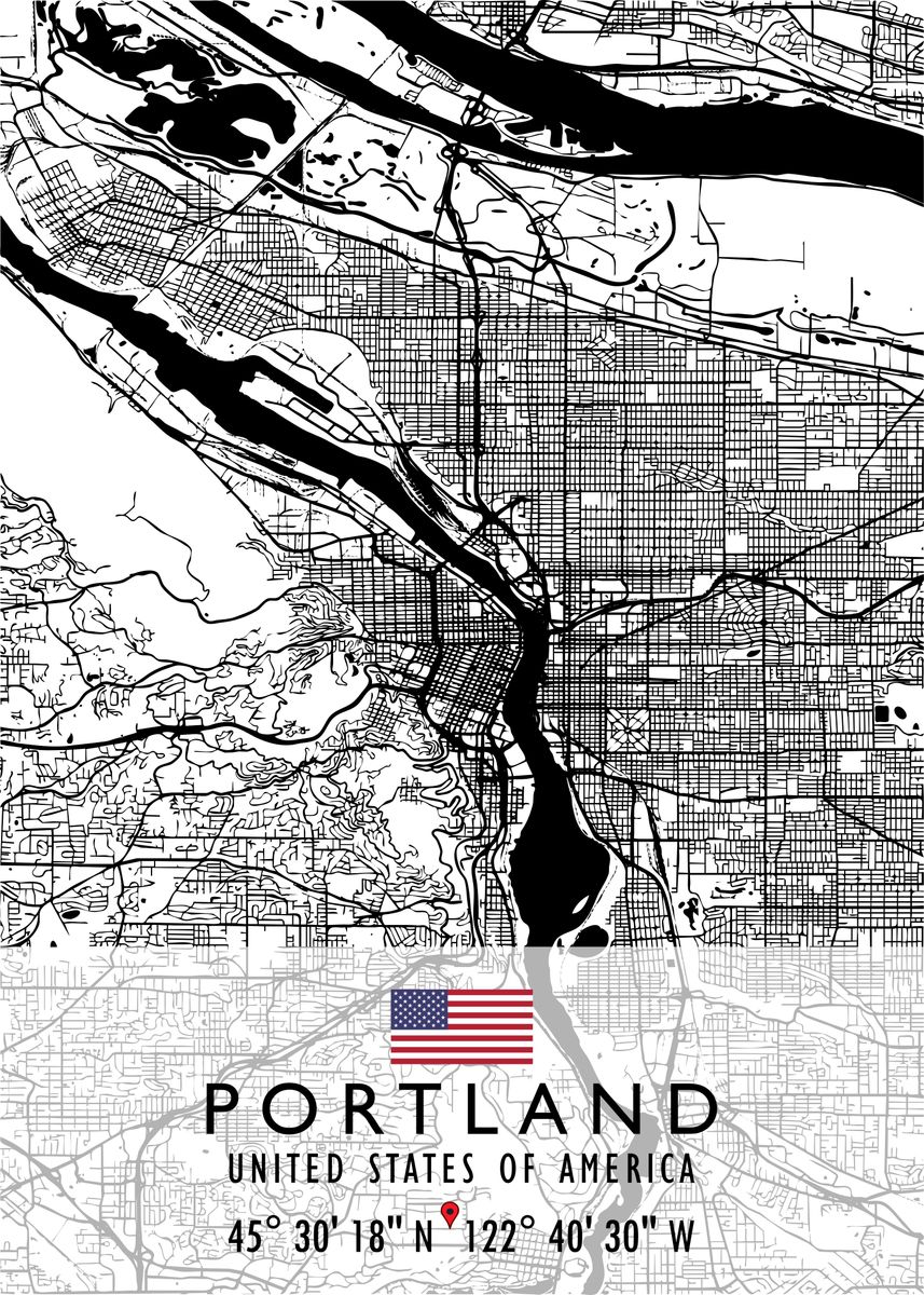 PORTLAND MAP USA Poster By Artistic Paradigms Displate Ff78f0499daac233d44fd7150cce4c3c 22b4c261855c08a74e40e2c11a0c9e98 