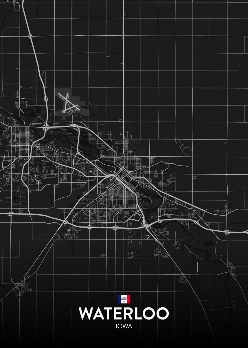 'Waterloo IA' Poster by IMR Designs Displate