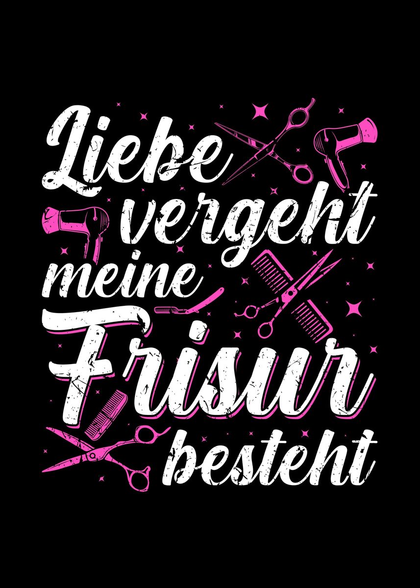'Frisue Friseur Geschenke' Poster by HumbaHarry Geitner | Displate