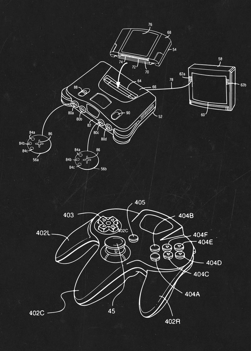 'Nintendo Patent' Poster, picture, metal print, paint by Designersen ...