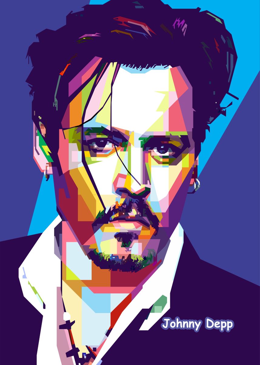 'Johnny Depp in Wpap' Poster, picture, metal print, paint by Hari ...