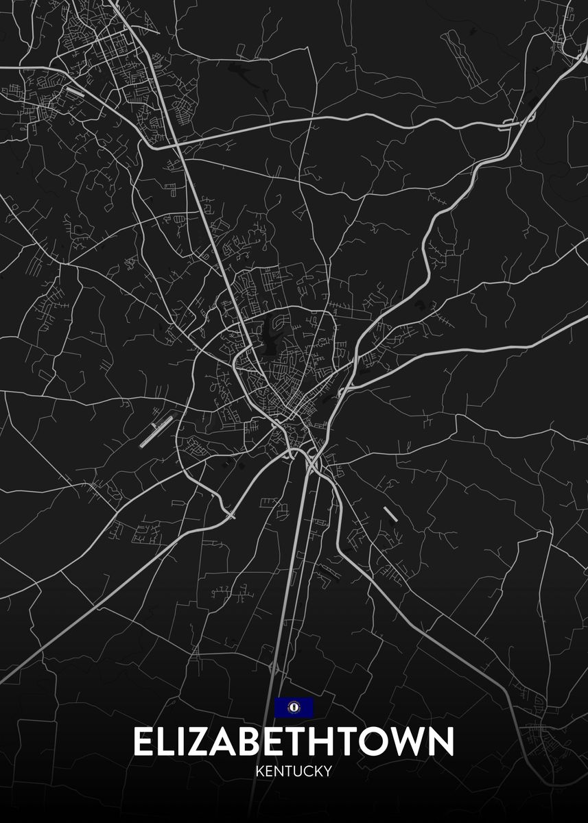 'Elizabethtown KY' Poster, picture, metal print, paint by IMR Designs