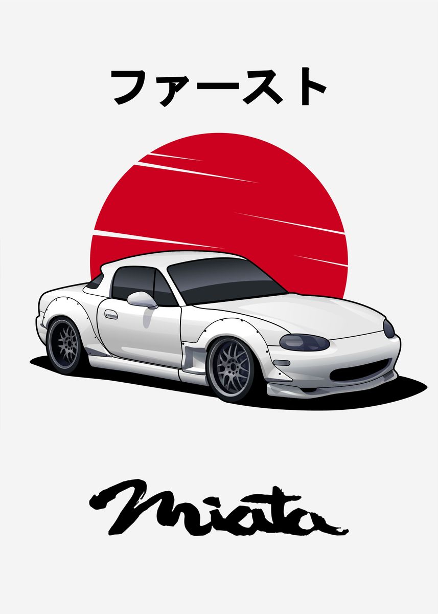 'Mazda Miata MX5' Poster by kucingtertawa | Displate