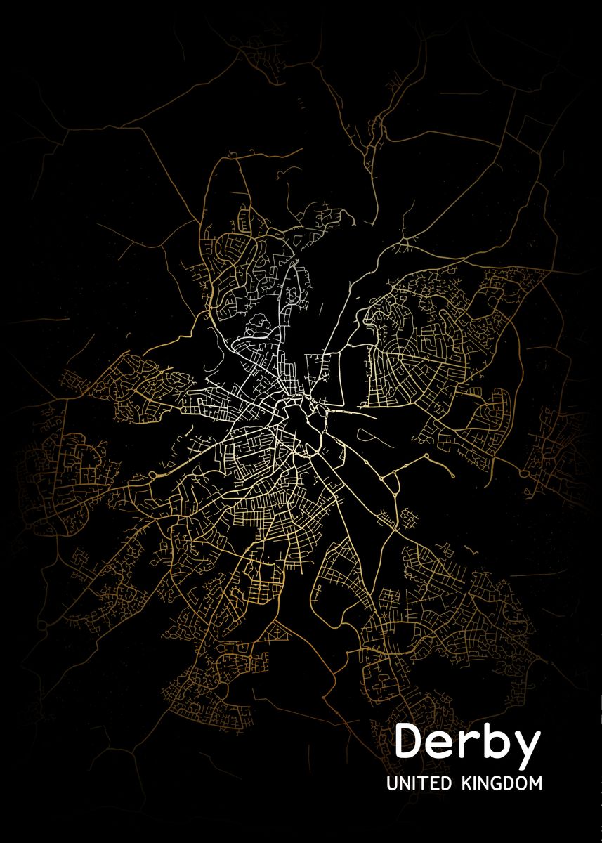 Derby City Map UK Poster By Jodotodesign Displate   39e02be686211bac9c44c5e8bb772591 C187af067267886dd736a15677a658fc 