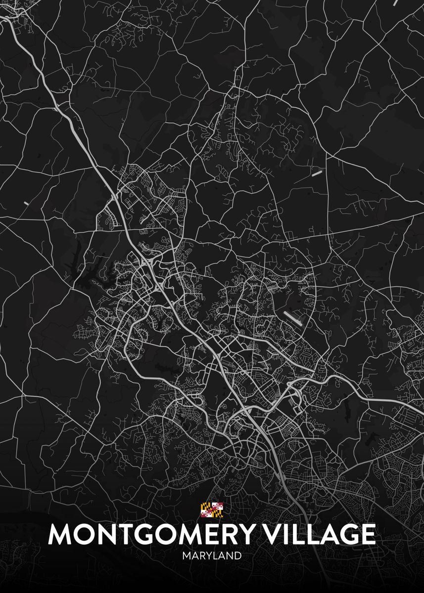 'Montgomery Village MD' Poster by IMR Designs Displate