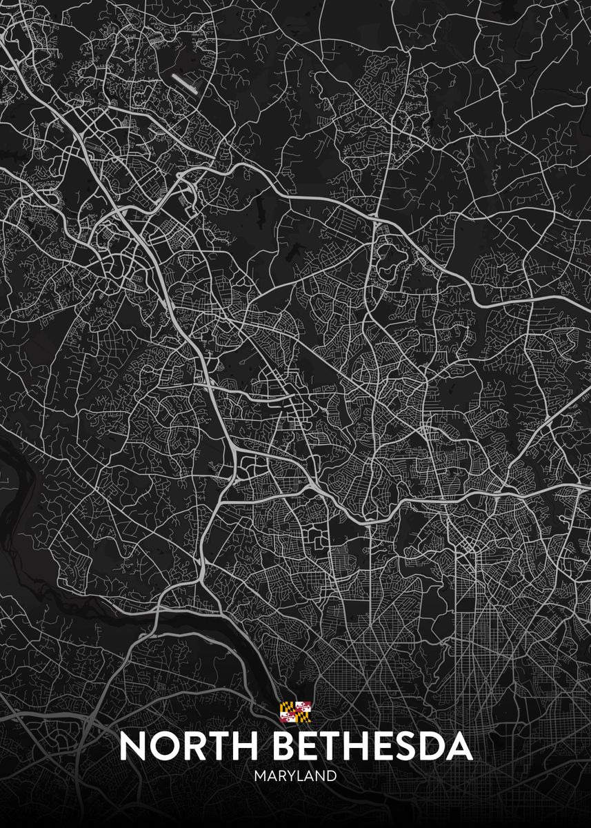 'North Bethesda MD' Poster by IMR Designs Displate