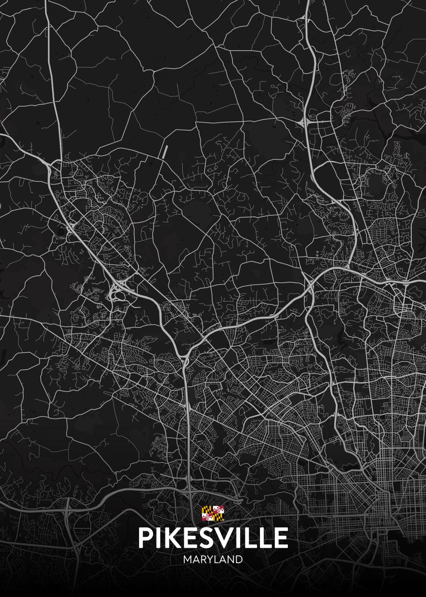 'Pikesville MD' Poster by IMR Designs Displate