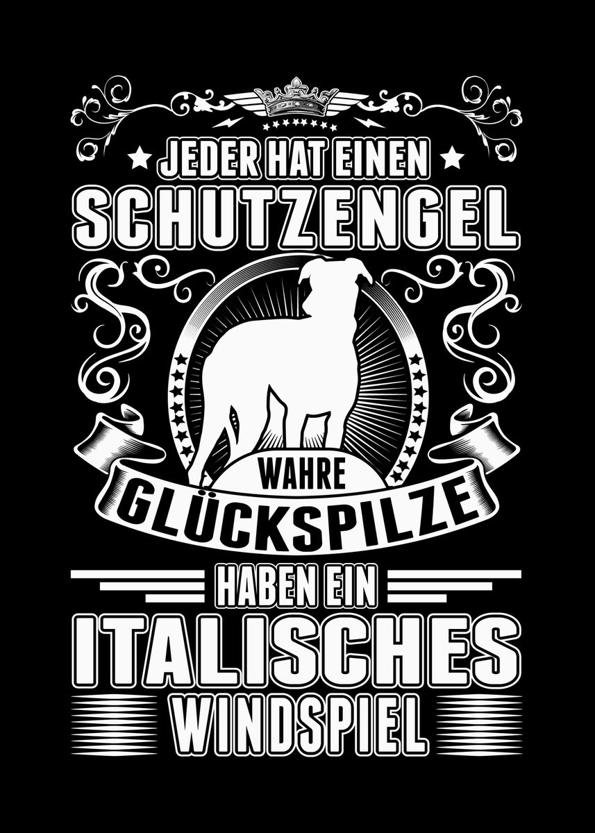 'Italienisches Windspiel' Poster, picture, metal print, paint by