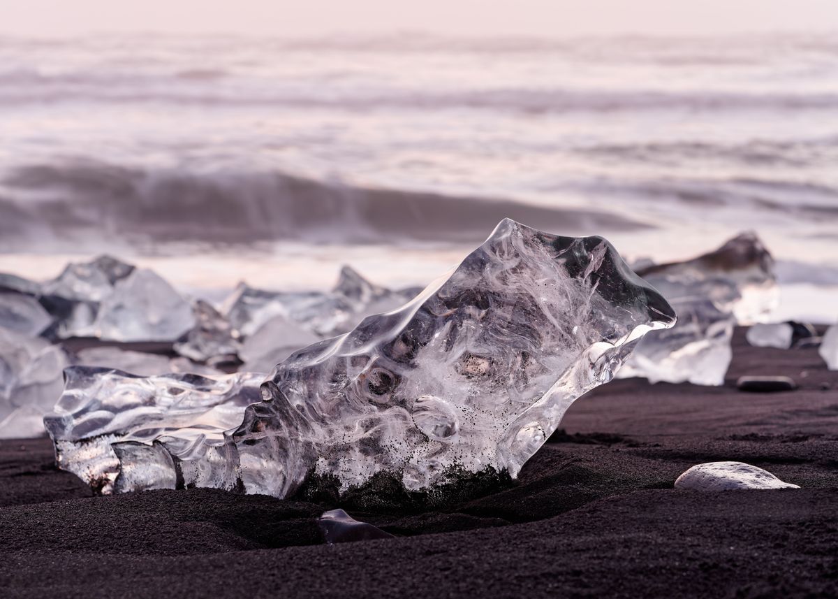 'Ice block on the beach' Poster by Ralf Lehmann | Displate