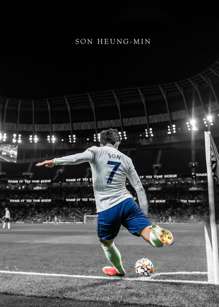 'Son Heung min' Poster, picture, metal print, paint by DUKE STUDIO