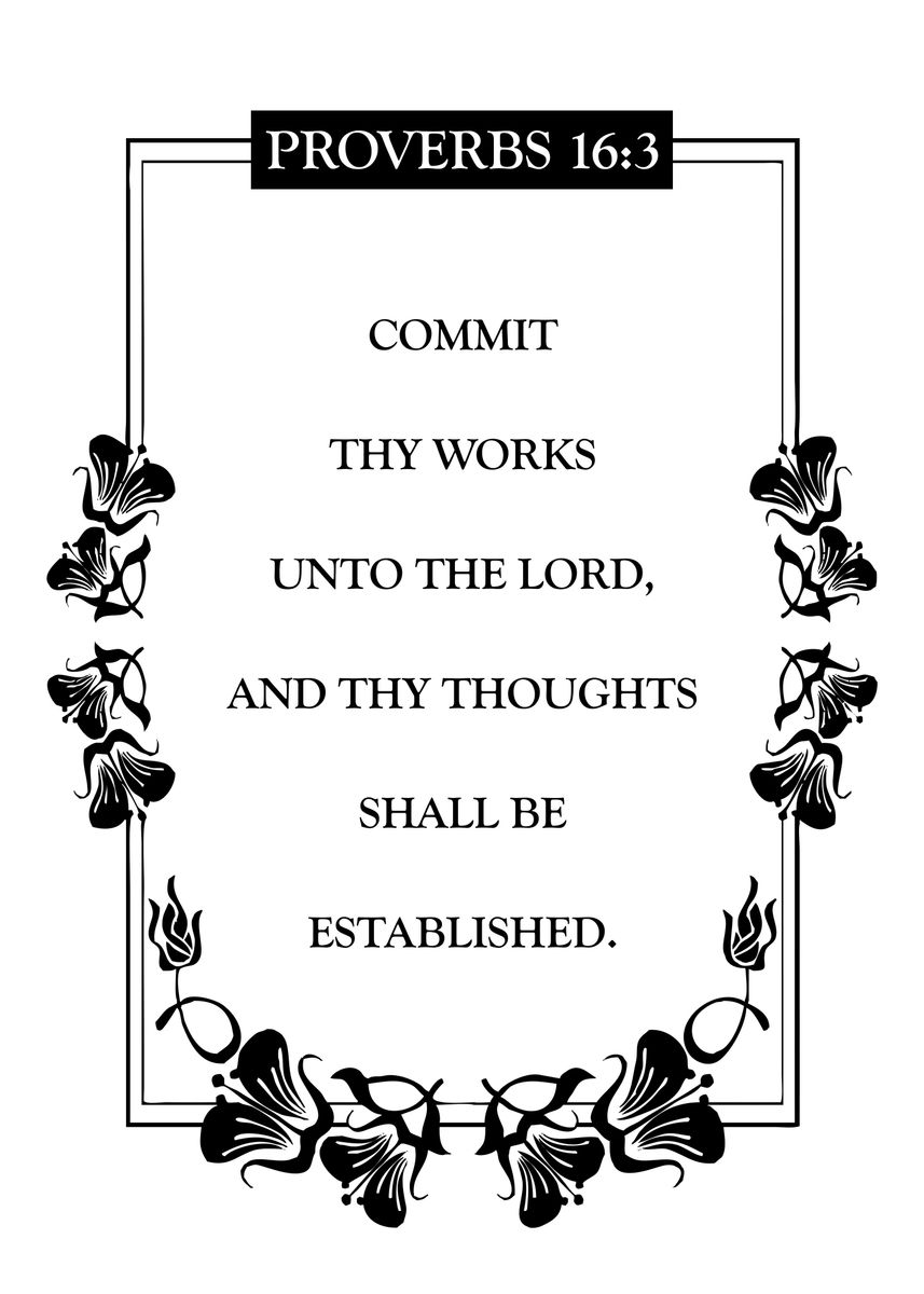 'Proverbs 16 3' Poster by ABConcepts Displate