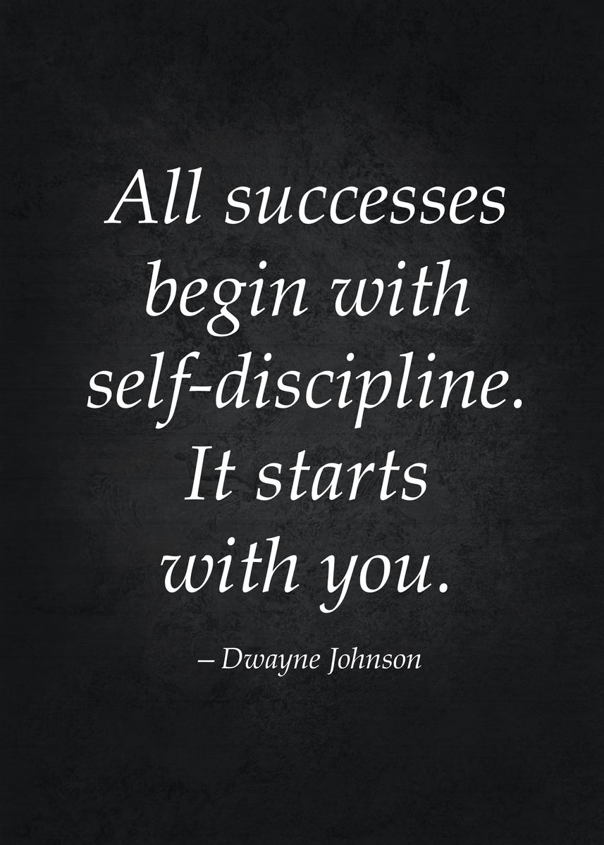 'Success From Discipline' Poster, picture, metal print, paint by CHAN ...