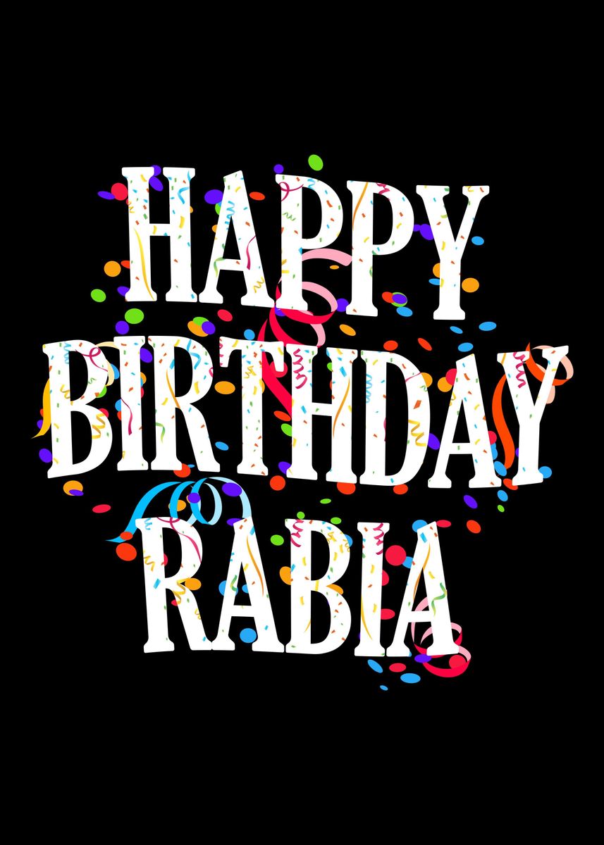 'Happy Birthday Rabia' Poster by royalsigns Displate