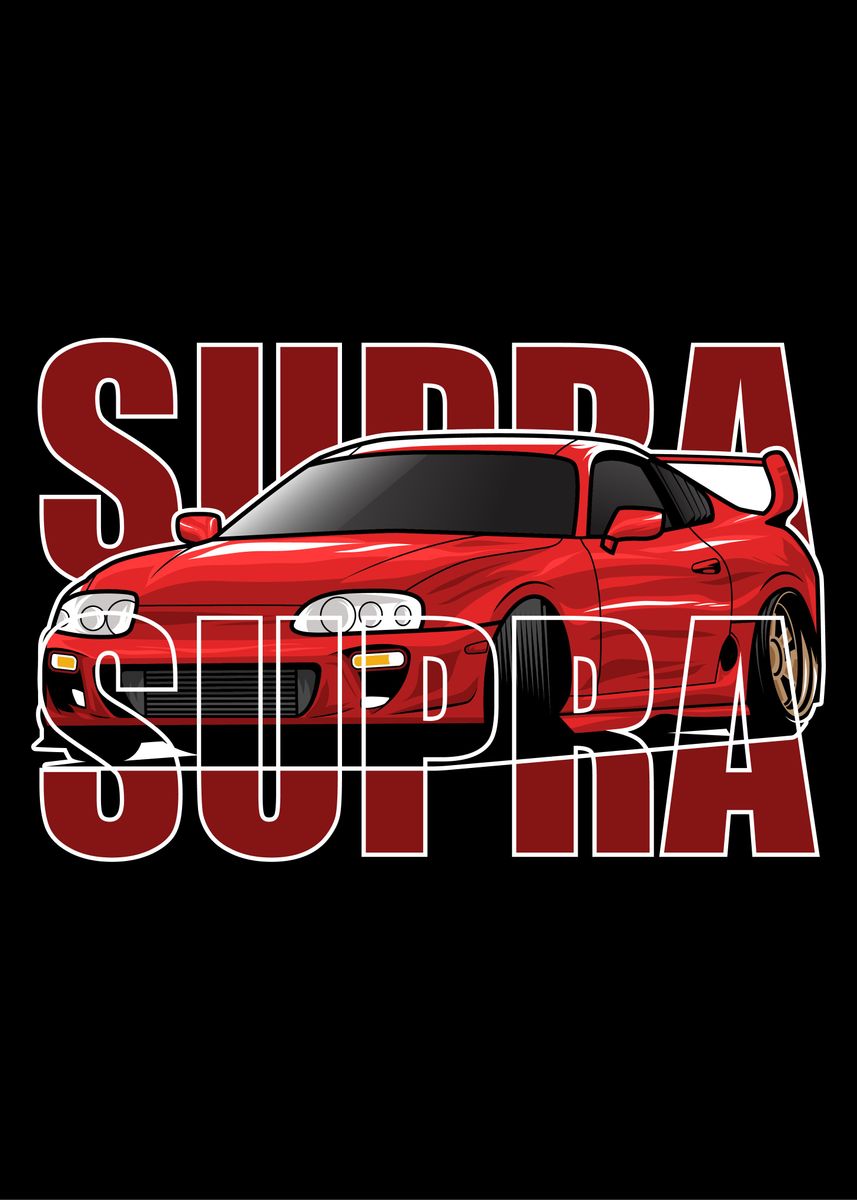 'Toyota Supra MKIV' Poster, picture, metal print, paint by Misbahul ...
