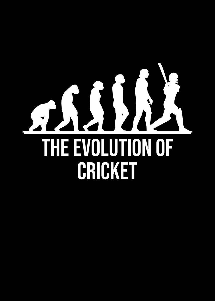 'Evolution Cricket Player' Poster by AverageDesigns Displate