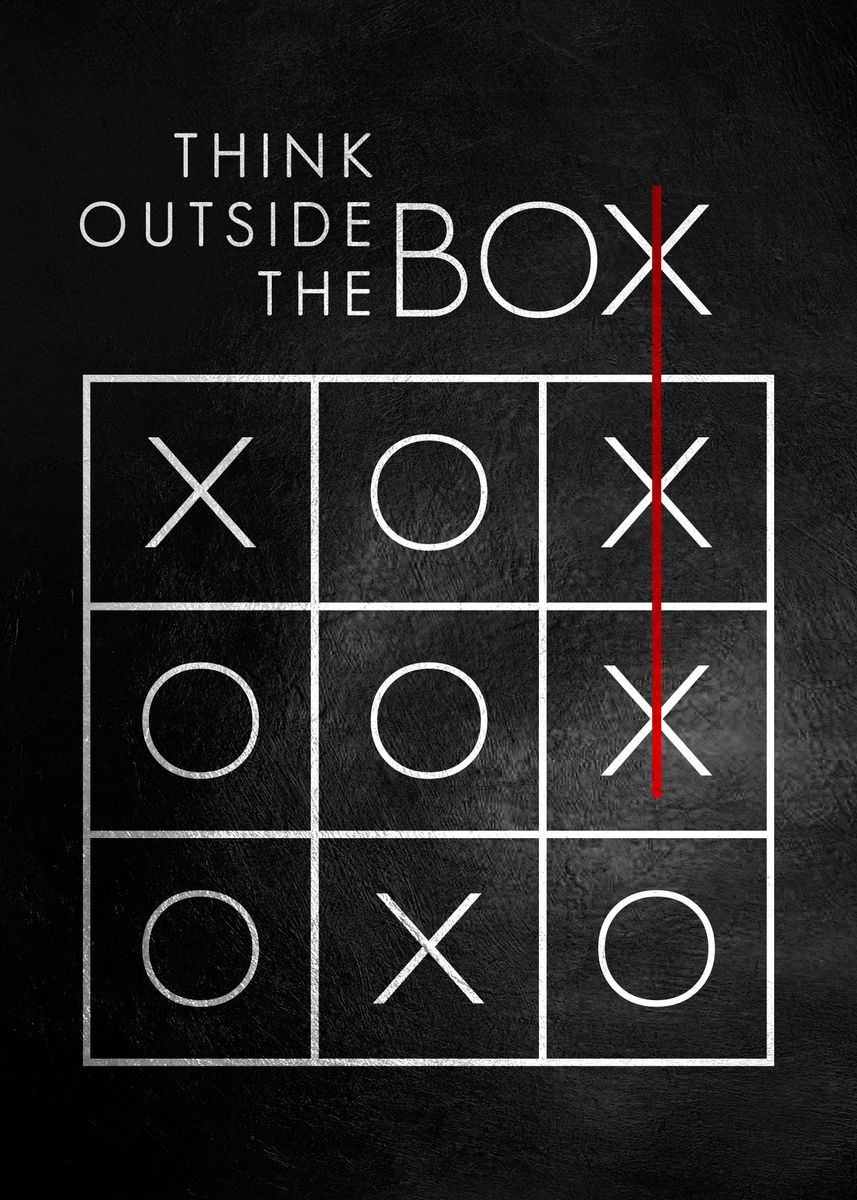 'think Outside The Box' Poster, Picture, Metal Print, Paint By 