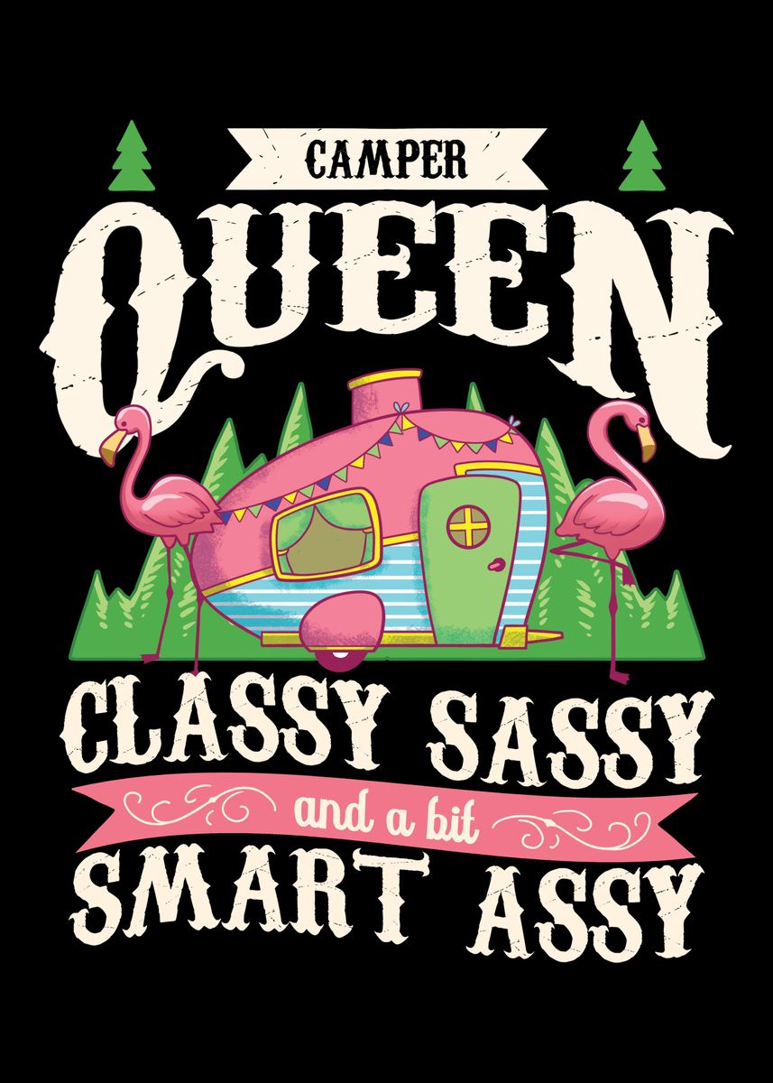 'Camper Queen Traveling Hik' Poster by Changwon Chung Displate