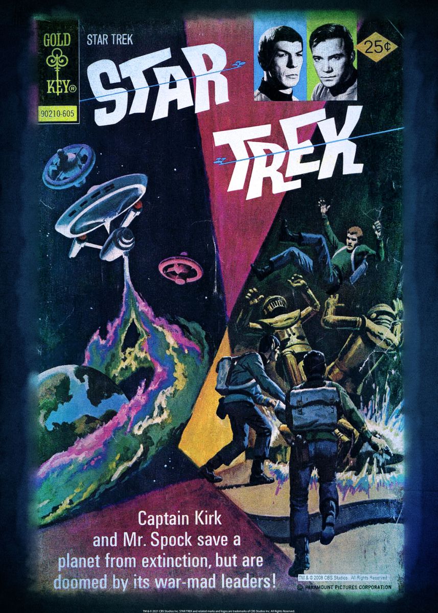 'Captain Kirk and Mr Spock' Poster, picture, metal print, paint by Star ...