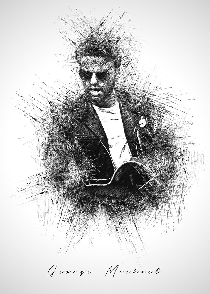 George Michael' Poster, picture, metal print, paint by Clay Williams