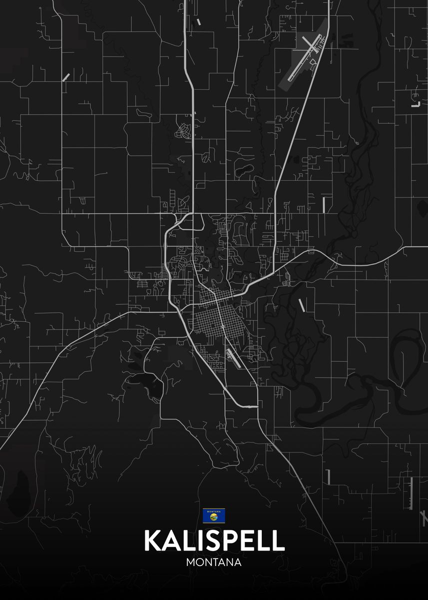 'Kalispell MT' Poster by IMR Designs Displate